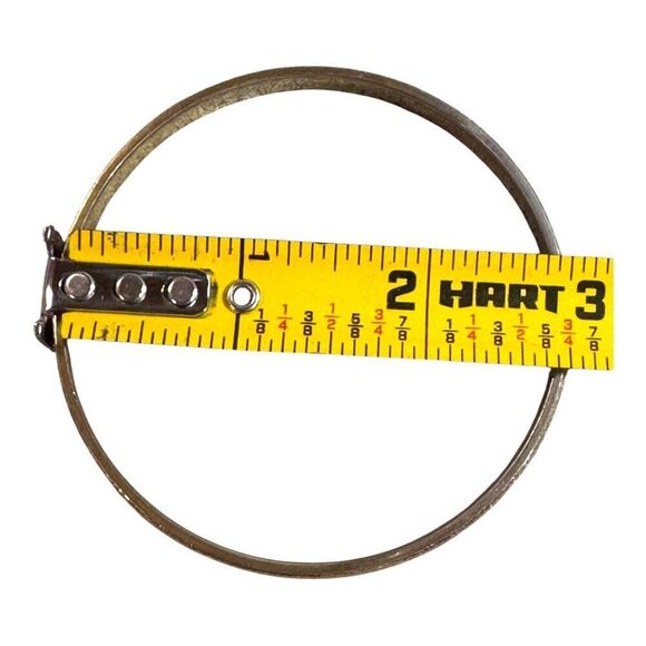 Vintage Textured Sparkle Monet GoldTone Bangle Bracelet Signed Hollywood Regency - Picture 5 of 5